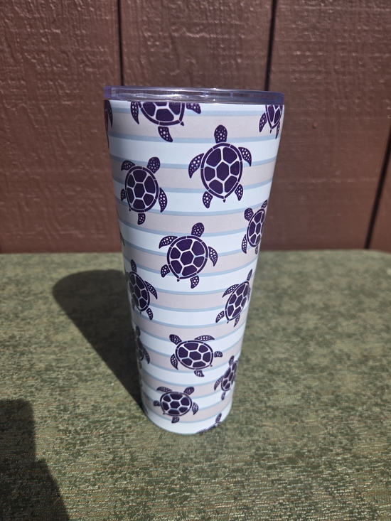 Gecko Other - Gecko 30 oz Purple Sea Turtle Pattern Insulated Tumbler - Stainless Steel